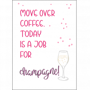 bubbelle Postcard CHMPGN COFFEE