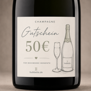 bubbelle Champagner Gutschein 50EUR
